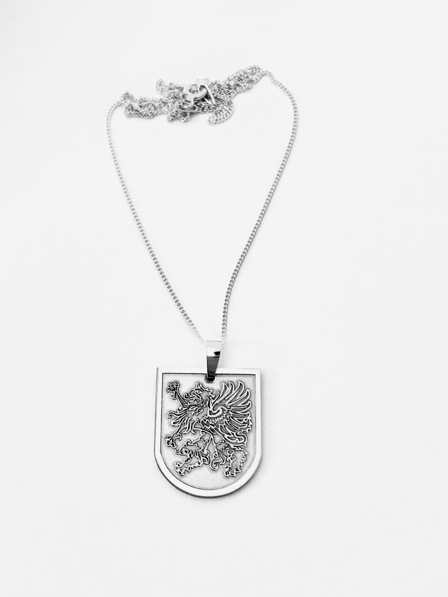 Pommern Wappen 925 Silber mit Silberkette