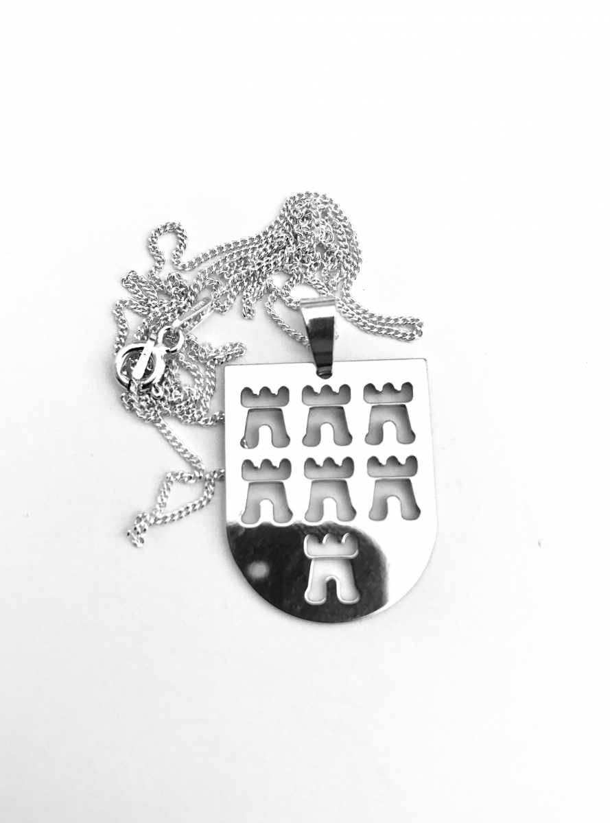 Siebenbürger Wappen 925 Silber gestanzt mit Silberkette