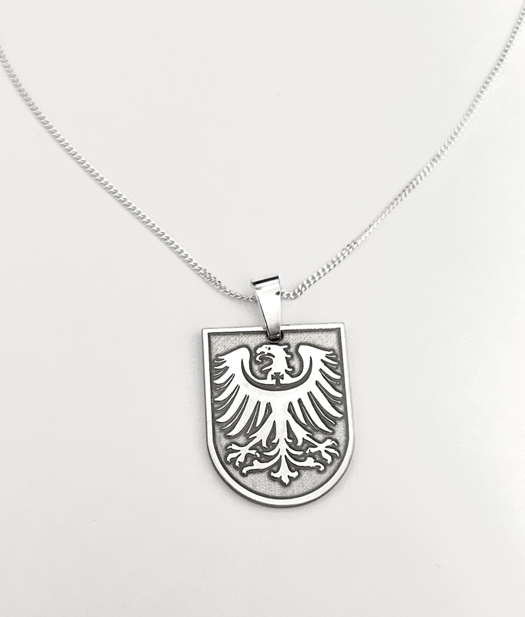 Niederschlesien Wappen 925 Silber mit Silberkette