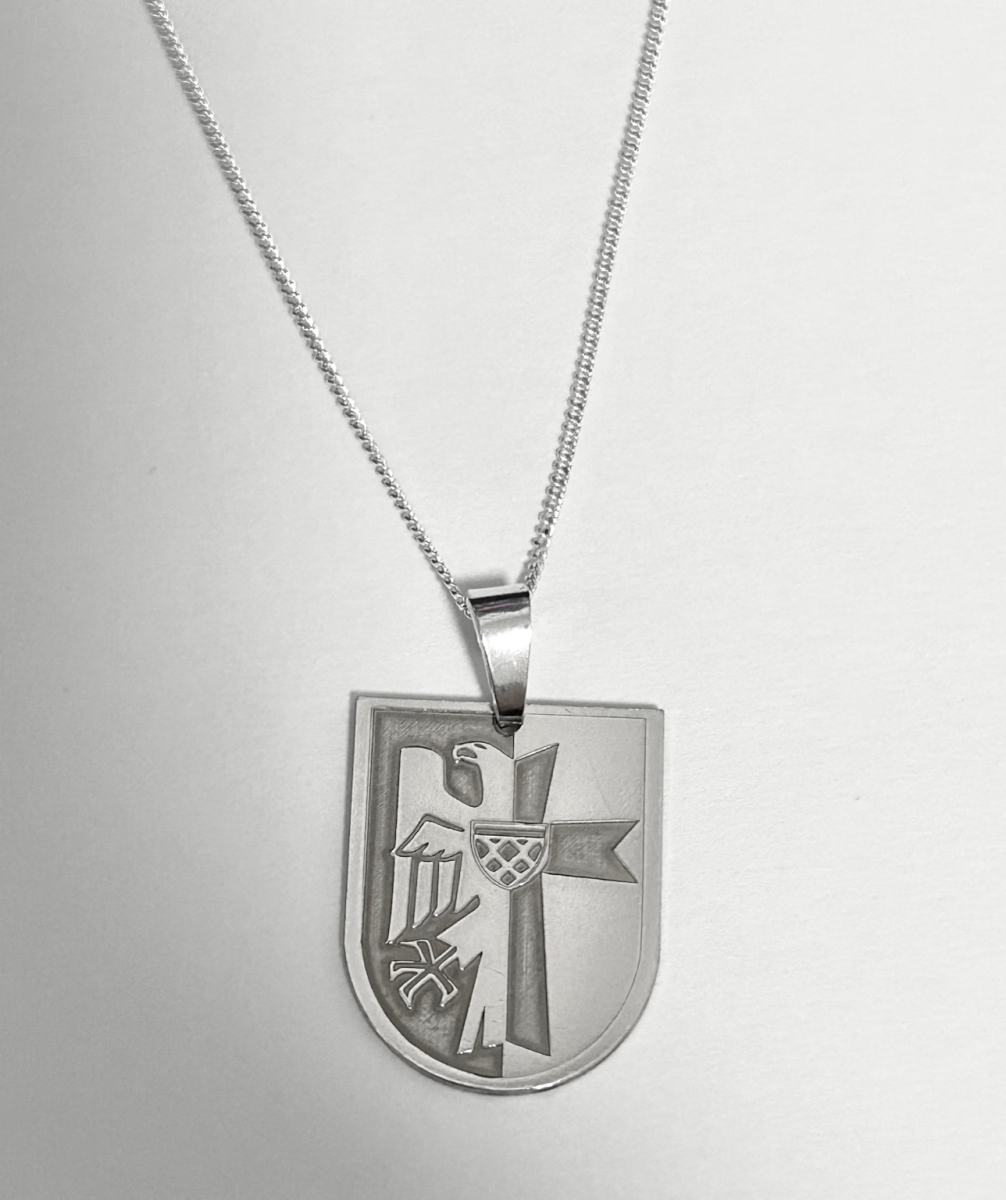 Sudeten Wappen 925 Silber mit Silberkette